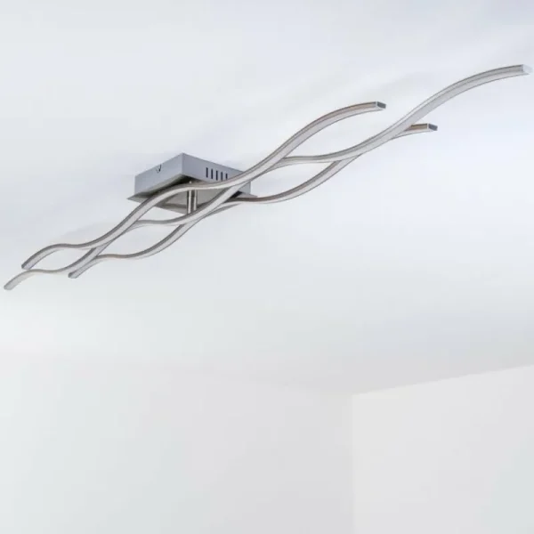 hofstein Plafonnier Grant LED Acier inoxydable, 3 lumières* Lampes Modernes