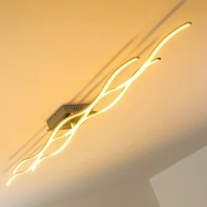 hofstein Plafonnier Grant LED Acier inoxydable, 3 lumières* Lampes Modernes