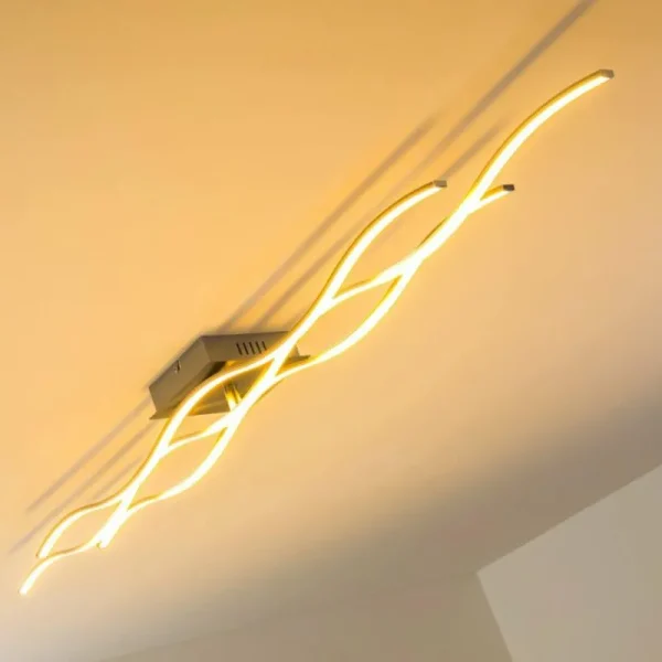 hofstein Plafonnier Grant LED Acier inoxydable, 3 lumières* Lampes Modernes