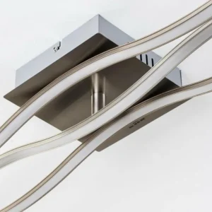 hofstein Plafonnier Grant LED Acier inoxydable, 3 lumières* Lampes Modernes