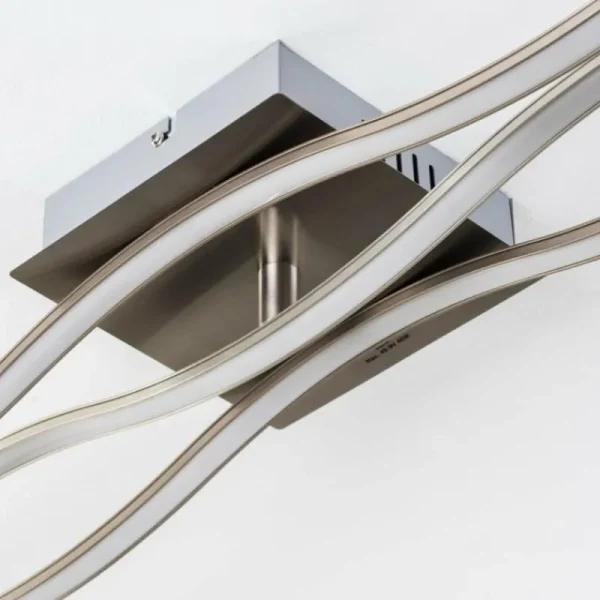 hofstein Plafonnier Grant LED Acier inoxydable, 3 lumières* Lampes Modernes