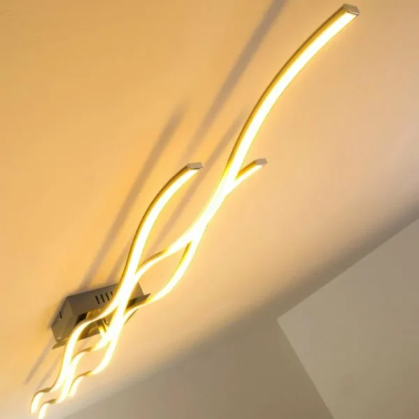 hofstein Plafonnier Grant LED Acier inoxydable, 3 lumières* Lampes Modernes