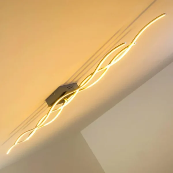 hofstein Plafonnier Grant LED Acier inoxydable, 3 lumières* Lampes Modernes