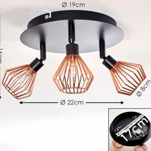 hofstein Plafonnier Grönhöj Noir, 3 lumières* Lampes Modernes
