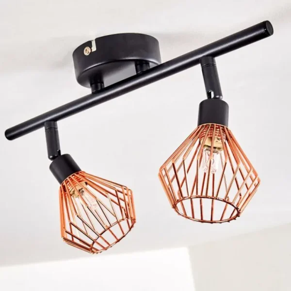hofstein Plafonnier Grönhöj Noir, 2 lumières* Lampes Modernes
