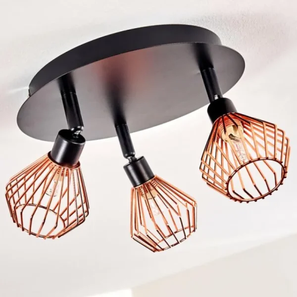 hofstein Plafonnier Grönhöj Noir, 3 lumières* Lampes Modernes