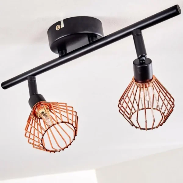 hofstein Plafonnier Grönhöj Noir, 2 lumières* Lampes Modernes