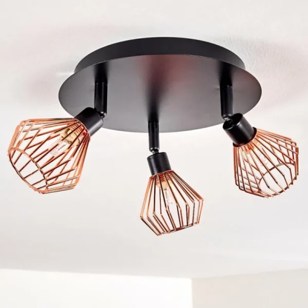 hofstein Plafonnier Grönhöj Noir, 3 lumières* Lampes Modernes