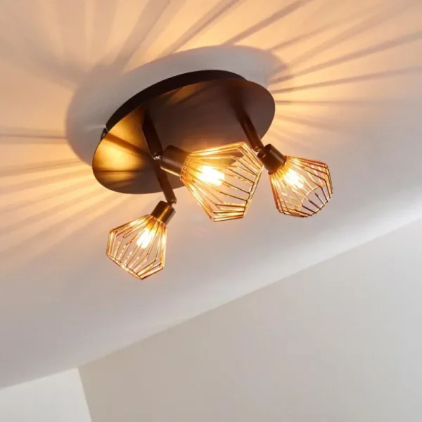 hofstein Plafonnier Grönhöj Noir, 3 lumières* Lampes Modernes