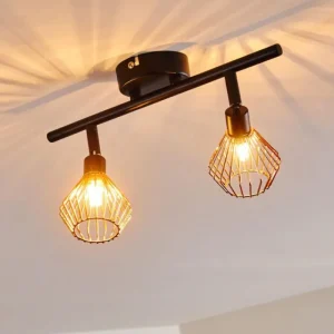 hofstein Plafonnier Grönhöj Noir, 2 lumières* Lampes Modernes