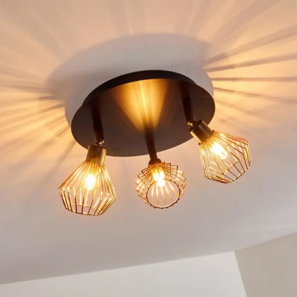 hofstein Plafonnier Grönhöj Noir, 3 lumières* Lampes Modernes