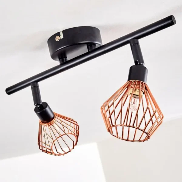 hofstein Plafonnier Grönhöj Noir, 2 lumières* Lampes Modernes