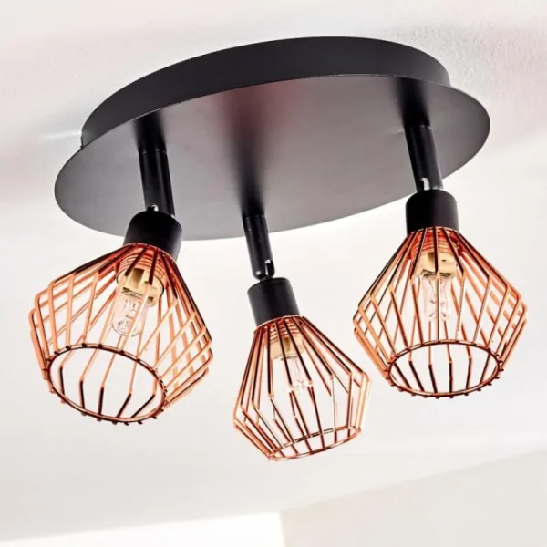 hofstein Plafonnier Grönhöj Noir, 3 lumières* Lampes Modernes