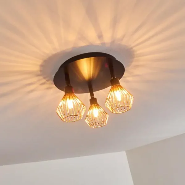 hofstein Plafonnier Grönhöj Noir, 3 lumières* Lampes Modernes