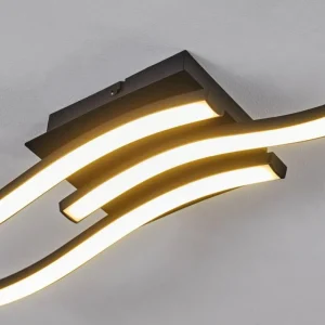 hofstein Plafonnier Grossari LED Noir, 3 lumières* Lampes Modernes