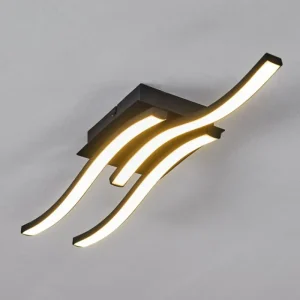 hofstein Plafonnier Grossari LED Noir, 3 lumières* Lampes Modernes