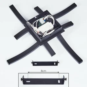 hofstein Plafonnier Grossarl LED Noir, 4 lumières* Lampes Modernes