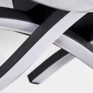 hofstein Plafonnier Grossarl LED Noir, 4 lumières* Lampes Modernes