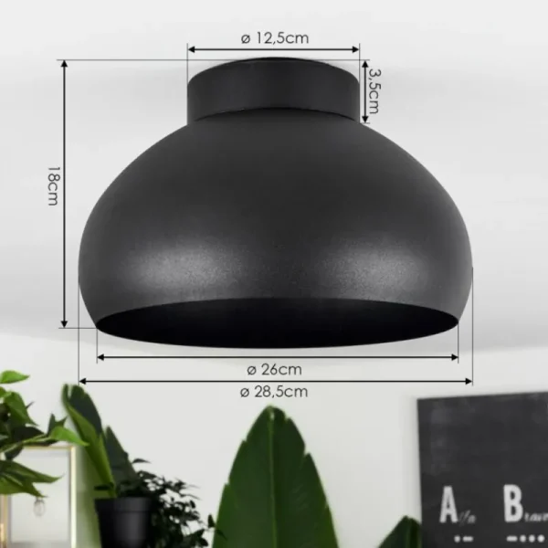 hofstein Plafonnier Guayo Noir, 1 lumière* Lampes Modernes