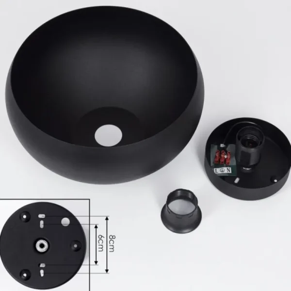 hofstein Plafonnier Guayo Noir, 1 lumière* Lampes Modernes
