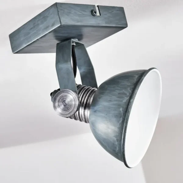 hofstein Plafonnier Gudo Gris, Argenté, 1 lumière* Lampes Modernes
