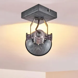 hofstein Plafonnier Gudo Gris, Argenté, 1 lumière* Lampes Modernes
