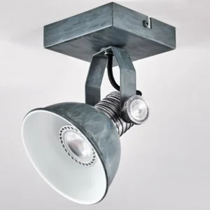 hofstein Plafonnier Gudo Gris, Argenté, 1 lumière* Lampes Modernes