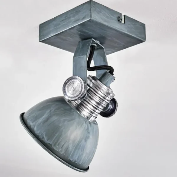 hofstein Plafonnier Gudo Gris, Argenté, 1 lumière* Lampes Modernes