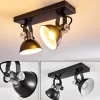 hofstein Plafonnier Gudo Noir, Argenté, 2 lumières* Lampes Modernes