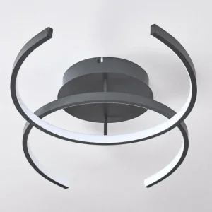 hofstein Plafonnier Guinea LED Anthracite, 2 lumières* Lampes Modernes
