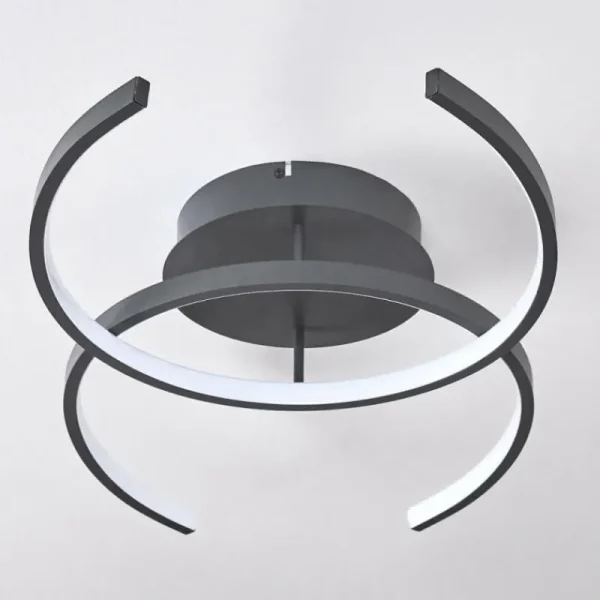 hofstein Plafonnier Guinea LED Anthracite, 2 lumières* Lampes Modernes