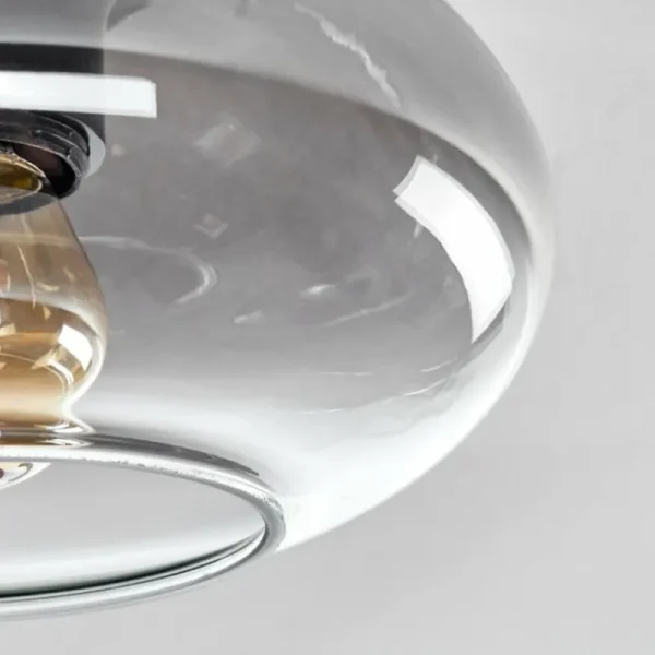 hofstein Plafonnier Haikala Clair, Fumé, 3 lumières* Lampes Modernes