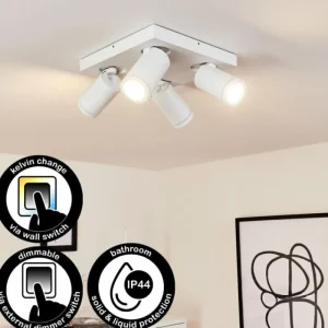 hofstein Plafonnier Hakamken Blanc, 4 lumières* Lampes En Verre