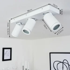 hofstein Plafonnier Hakamken Blanc, 3 lumières* Lampes En Verre