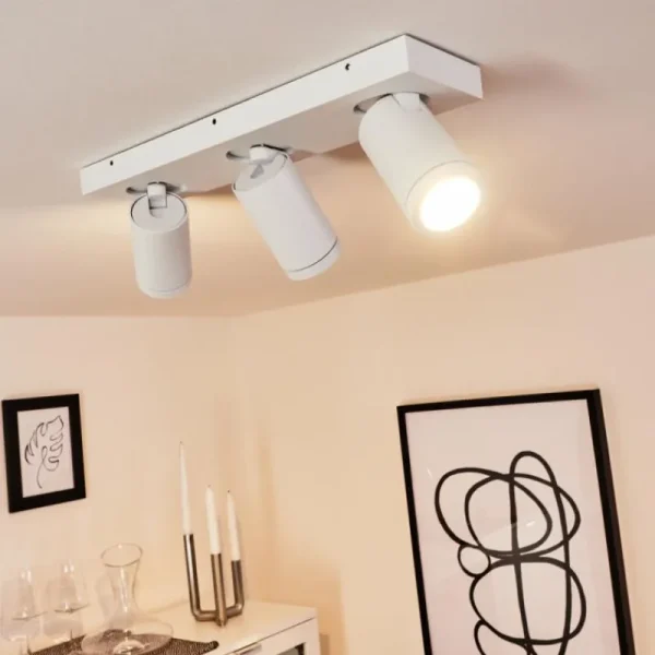 hofstein Plafonnier Hakamken Blanc, 3 lumières* Lampes En Verre