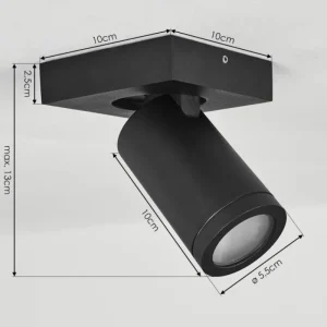 hofstein Plafonnier Hakamken Noir, 1 lumière* Lampes En Verre