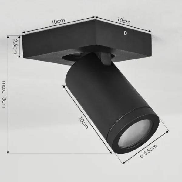 hofstein Plafonnier Hakamken Noir, 1 lumière* Lampes En Verre