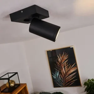 hofstein Plafonnier Hakamken Noir, 1 lumière* Lampes En Verre