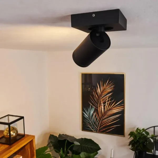 hofstein Plafonnier Hakamken Noir, 1 lumière* Lampes En Verre