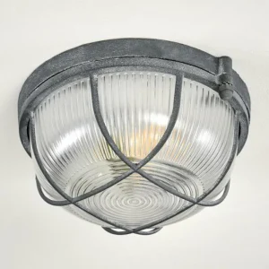 hofstein Plafonnier Hanalei Gris, 1 lumière* Lampes En Verre