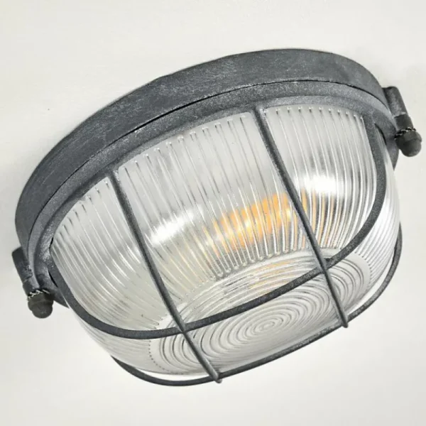 hofstein Plafonnier Hanalei Gris, 1 lumière* Lampes En Verre