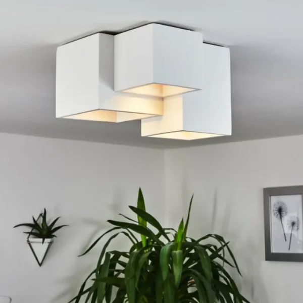 hofstein Plafonnier Hatusao Blanc, 3 lumières* Lampes Modernes