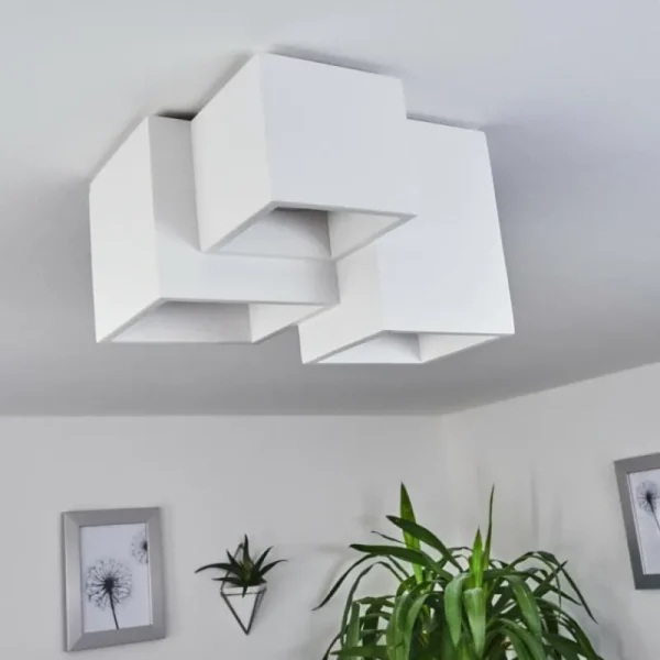 hofstein Plafonnier Hatusao Blanc, 3 lumières* Lampes Modernes