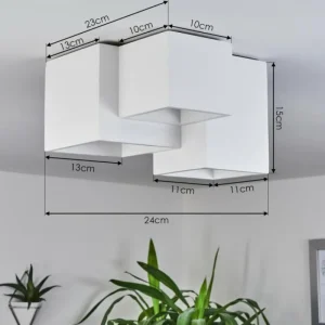 hofstein Plafonnier Hatusao Blanc, 3 lumières* Lampes Modernes