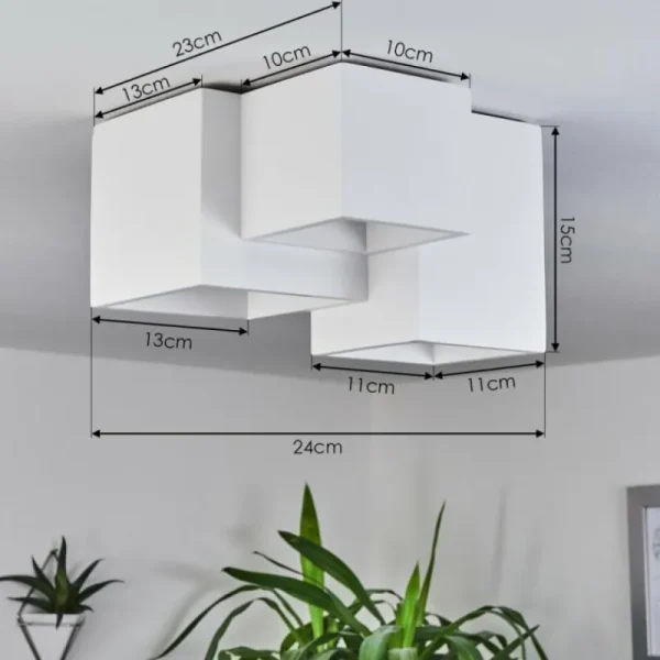 hofstein Plafonnier Hatusao Blanc, 3 lumières* Lampes Modernes