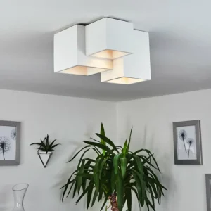 hofstein Plafonnier Hatusao Blanc, 3 lumières* Lampes Modernes