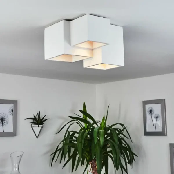 hofstein Plafonnier Hatusao Blanc, 3 lumières* Lampes Modernes
