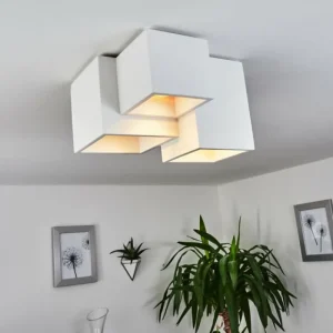 hofstein Plafonnier Hatusao Blanc, 3 lumières* Lampes Modernes