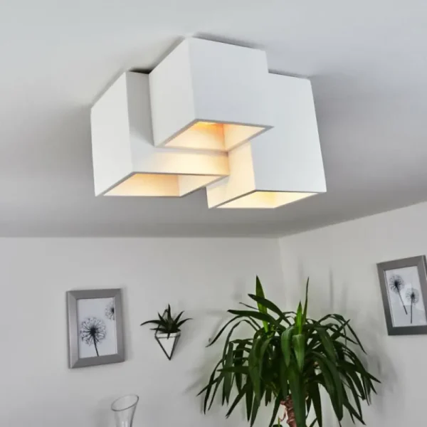 hofstein Plafonnier Hatusao Blanc, 3 lumières* Lampes Modernes