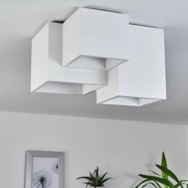 hofstein Plafonnier Hatusao Blanc, 3 lumières* Lampes Modernes